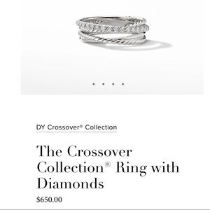 David Yurman Crossover Ring with Diamonds